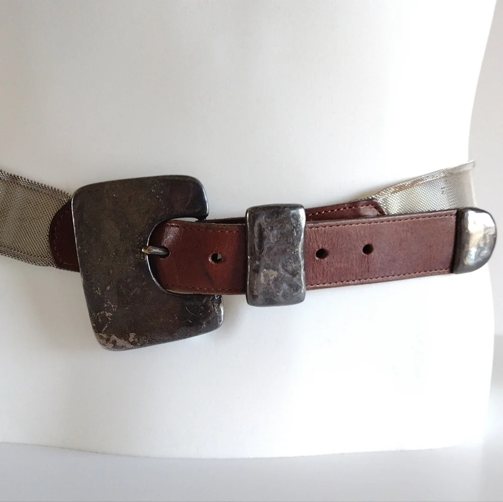 Jenny And The Boys Industrial Mesh Leather Belt